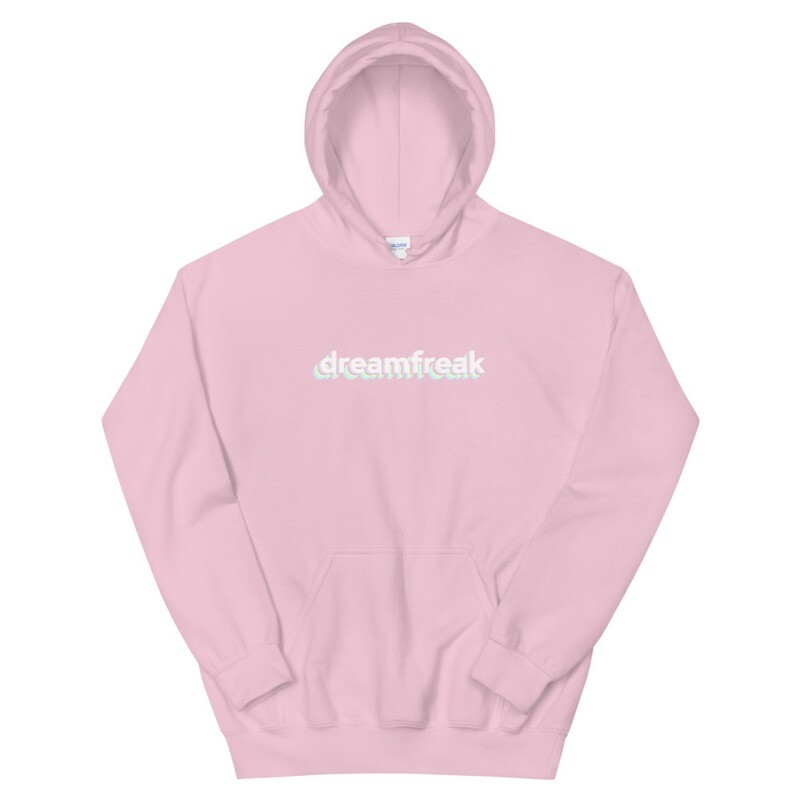unisex hoodie, dreamfreak logo front