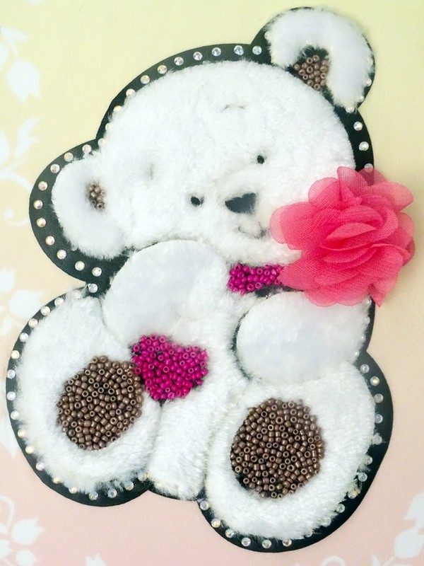 Aplique Oso en Strass