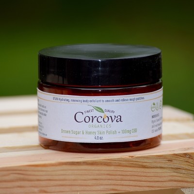 Brown Sugar &amp; Honey Skin Polish + 100mg CBD - 4oz