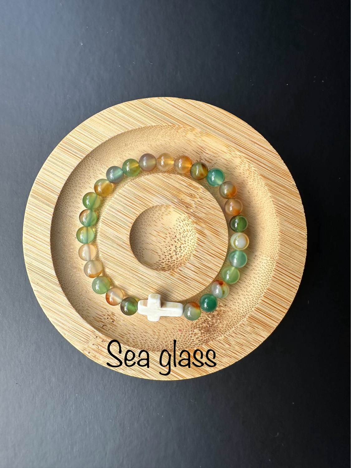 Sea Glass Cross bracelet