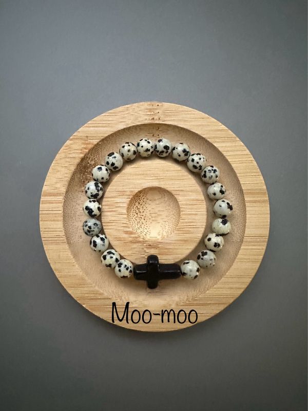 Moo-moo Large Black Cross bracelet