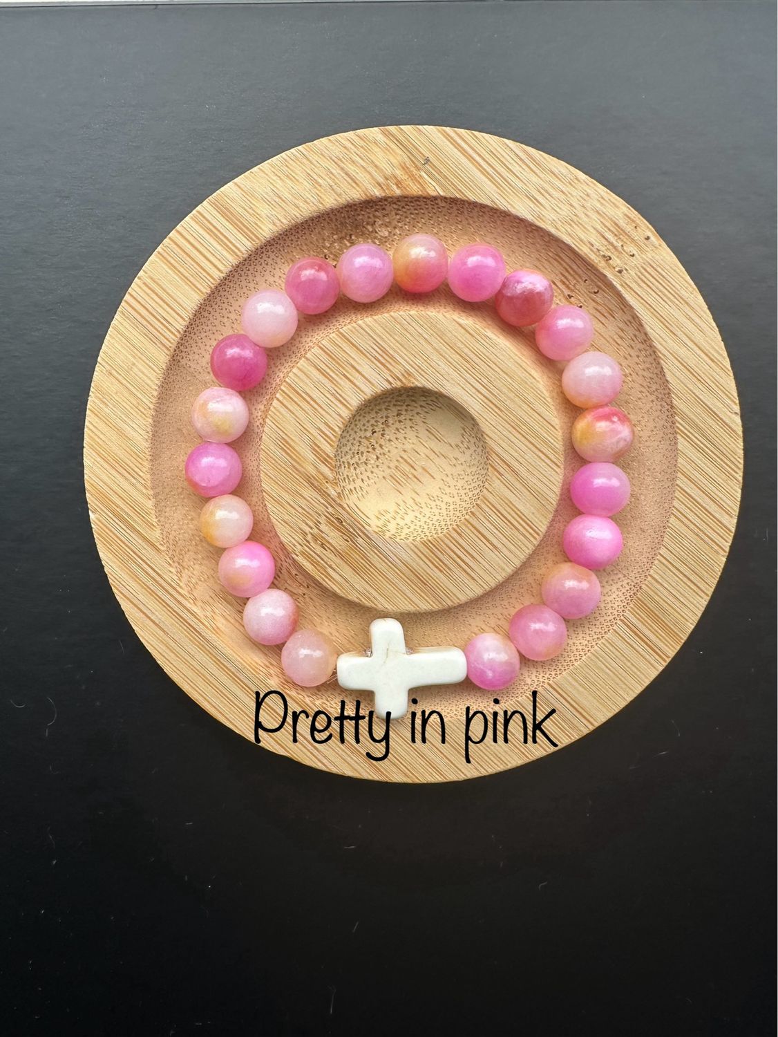 Pretty In Pink Cross bracelet