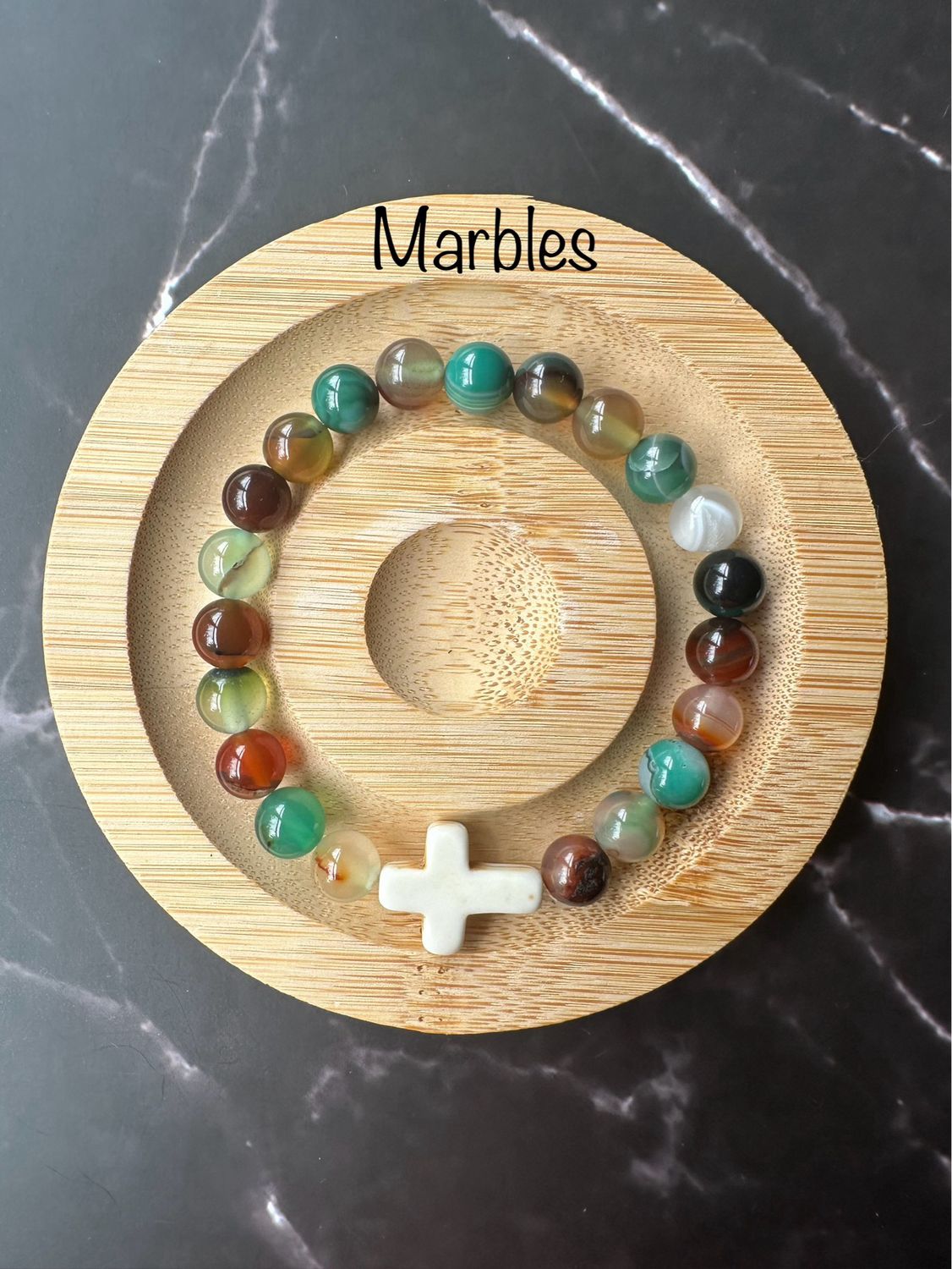 Marbles Cross bracelet