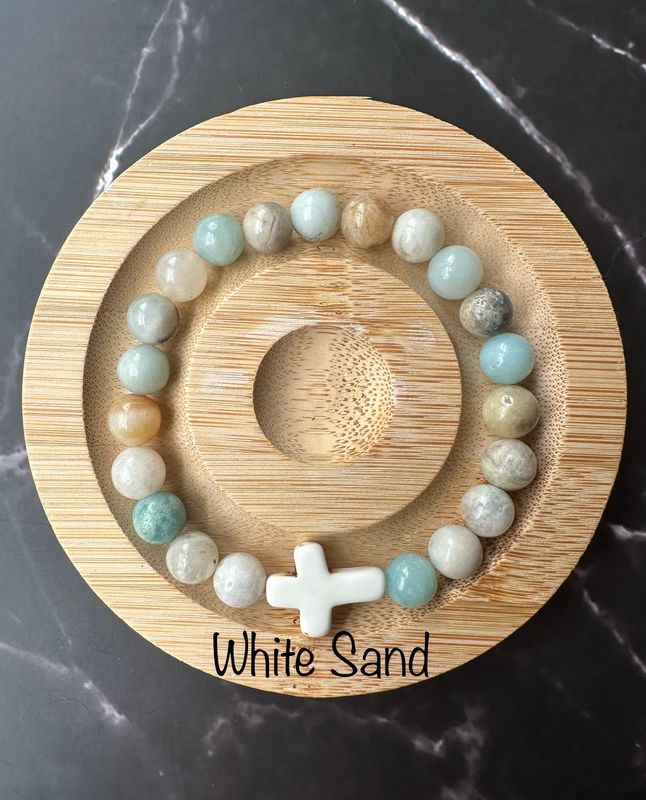 White Sand Cross bracelet