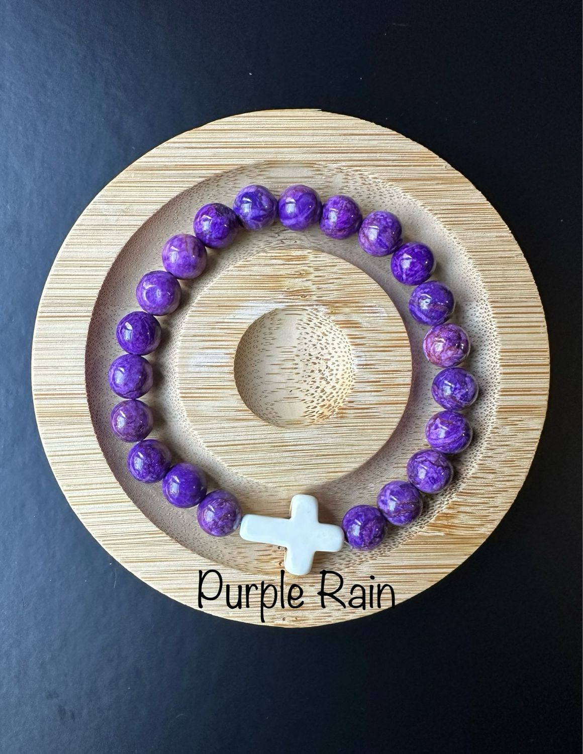 Purple Rain Cross bracelet