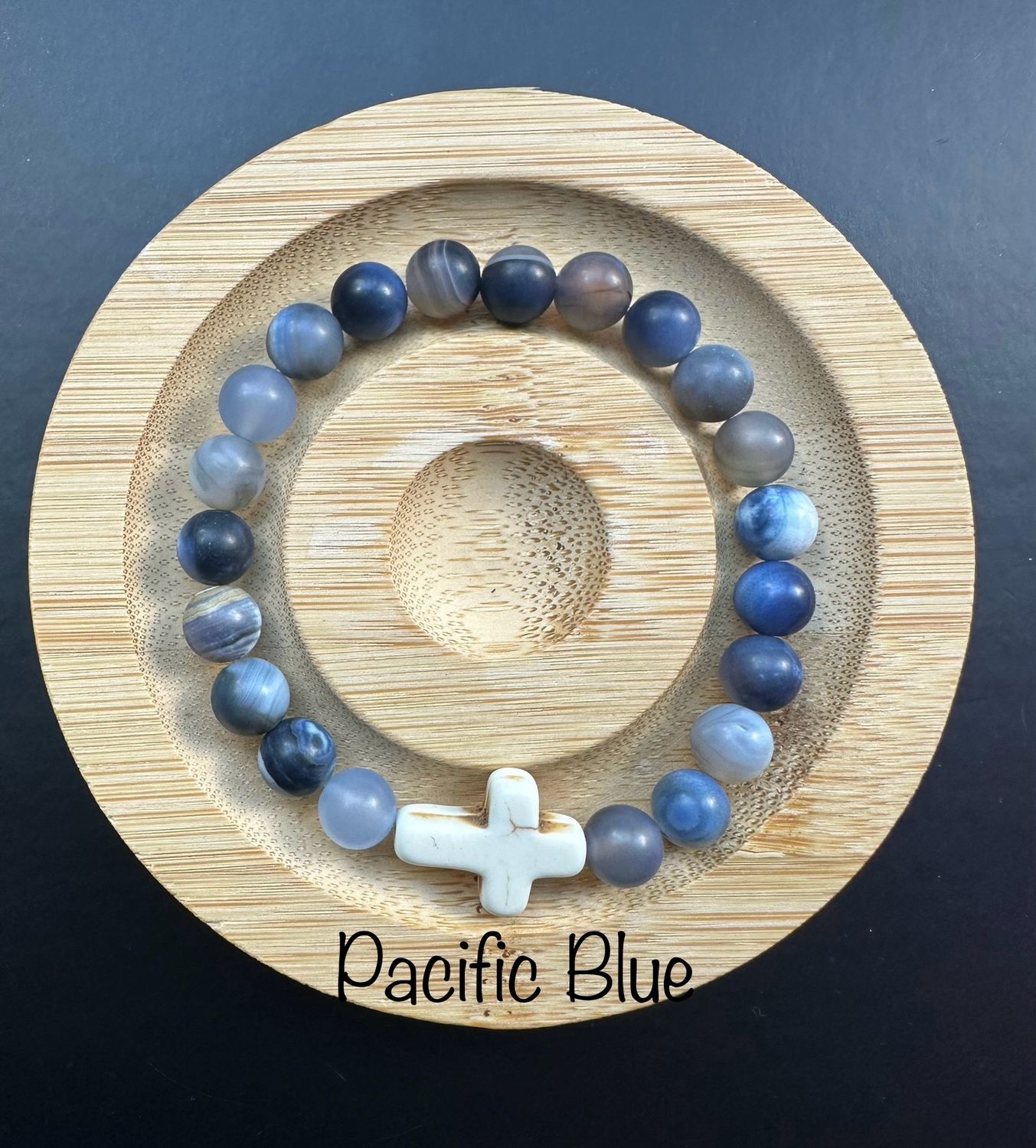 Pacific Blue Cross bracelet