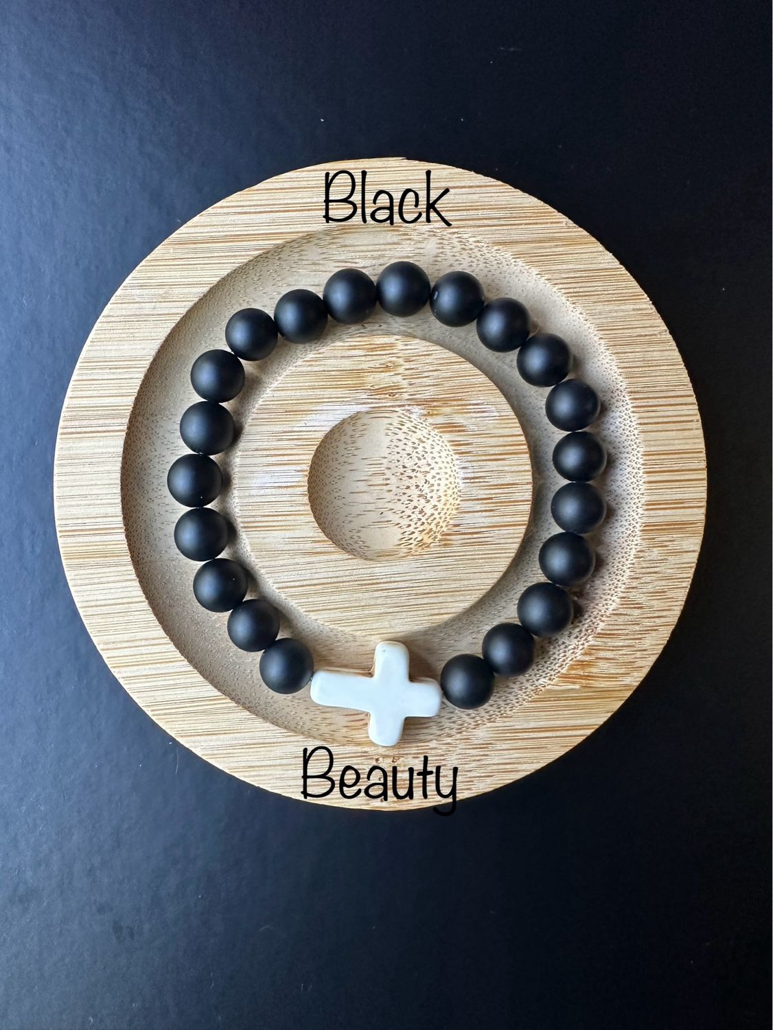 Black Beauty Cross bracelet