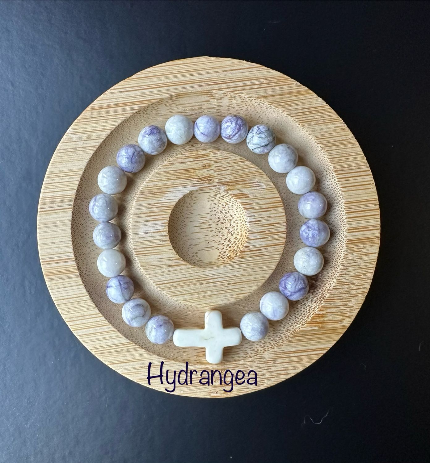 Hydrangea Cross bracelet