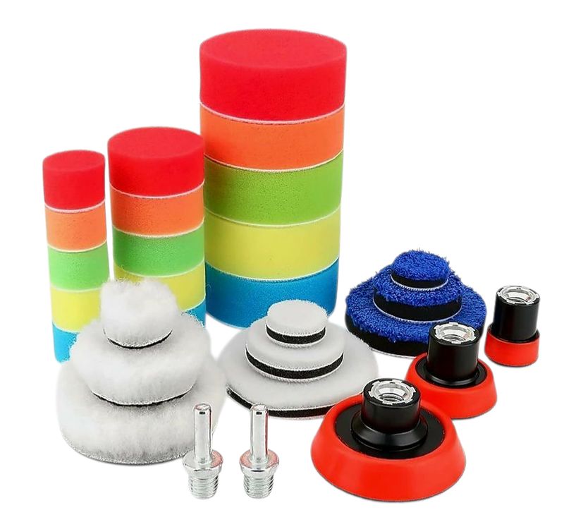 REPAIRX Foam Polishing set  with backing pads (3 sizes) see video