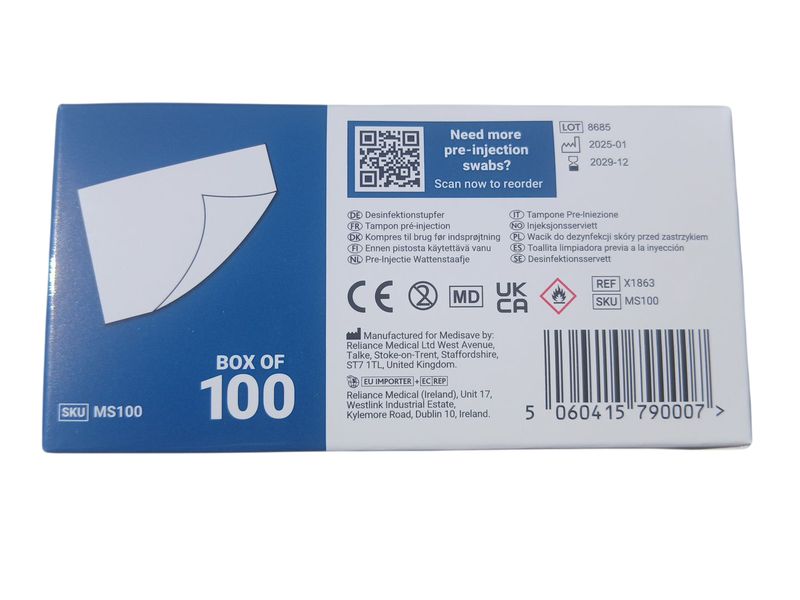100 Pre Resin Repair Injection Wipes