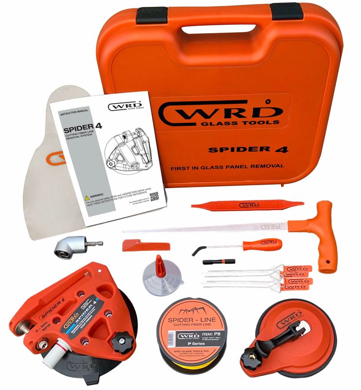 WRD Windscreen Removal System - Spider 4 - Kit 300-FREE Fibre case
