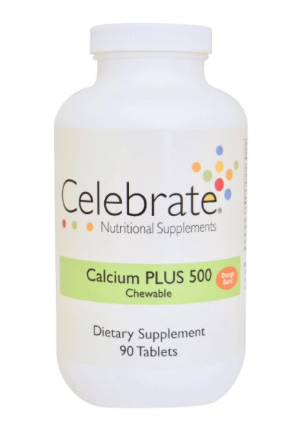 Celebrate Orange Burst Calcium PLUS 500 Chewable 90ct
