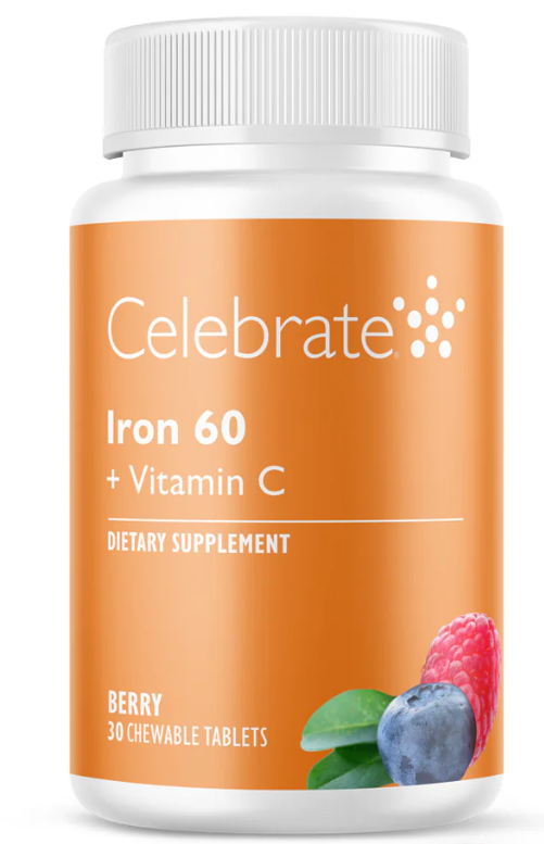 Celebrate Berry Iron+C 60mg Chewable 30ct
