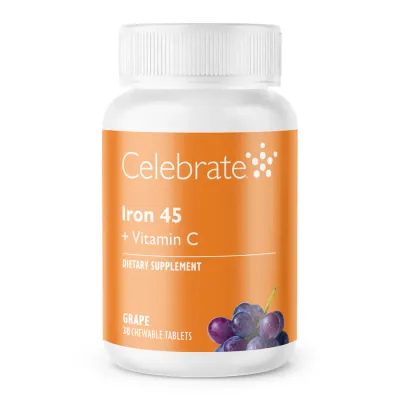 Celebrate Grape Iron+C 45mg Chewable