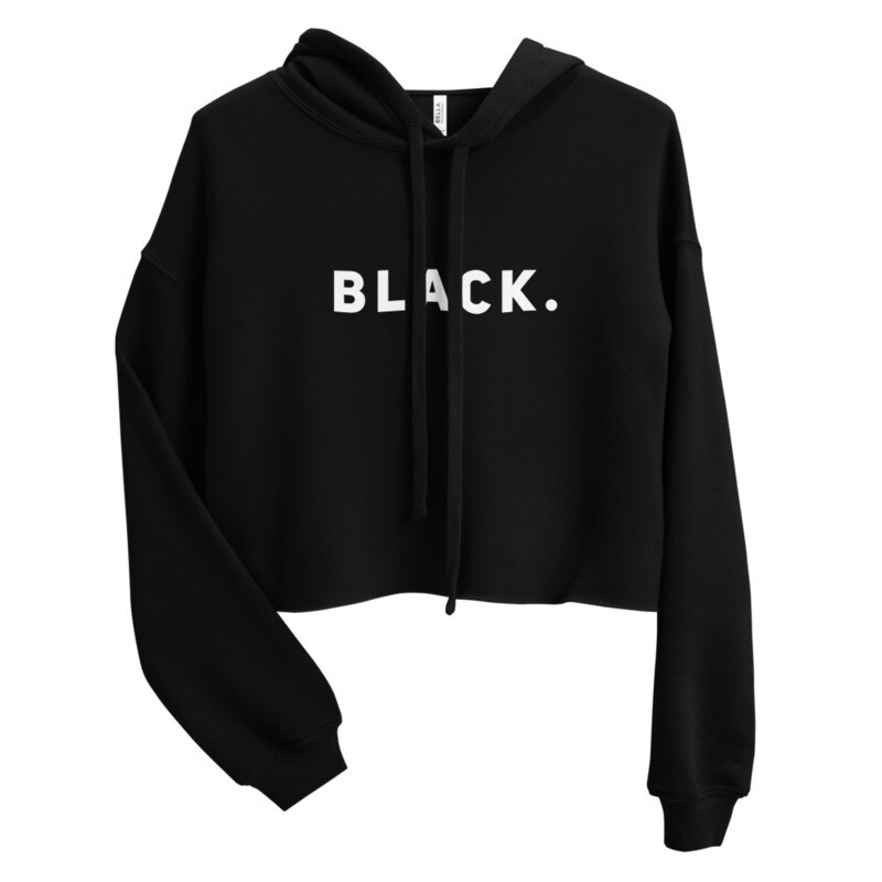 BLACK period. Cropped Hoodie