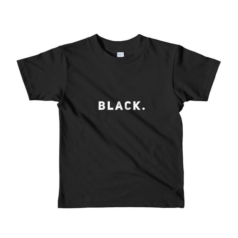 BLACK period.  Kids tee.