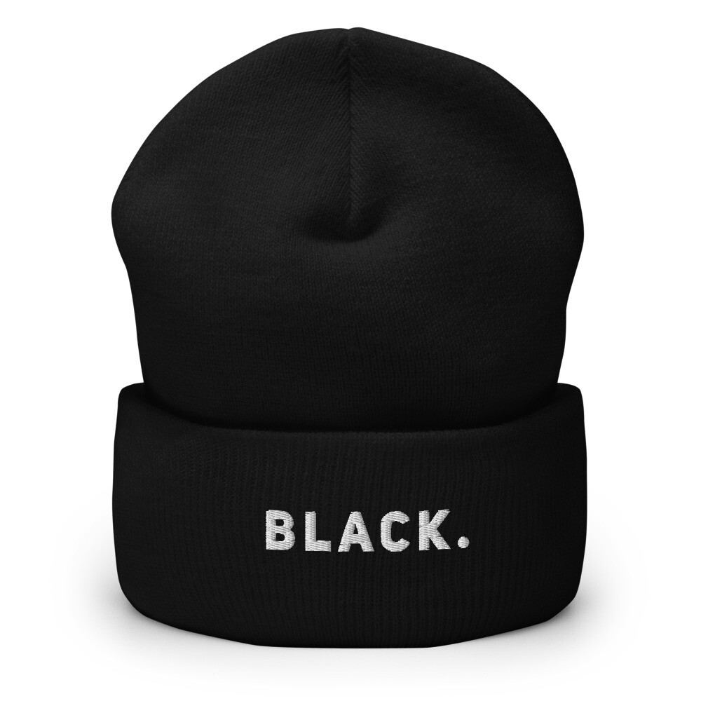 BLACK period. Cuffed Beanie