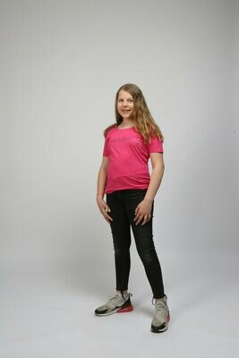 Kids-Shirt Pink mit Glitzeraufdruck #friendscup in Pink