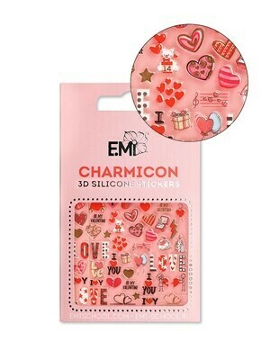 Charmicon 3D Silicone Stickers Love