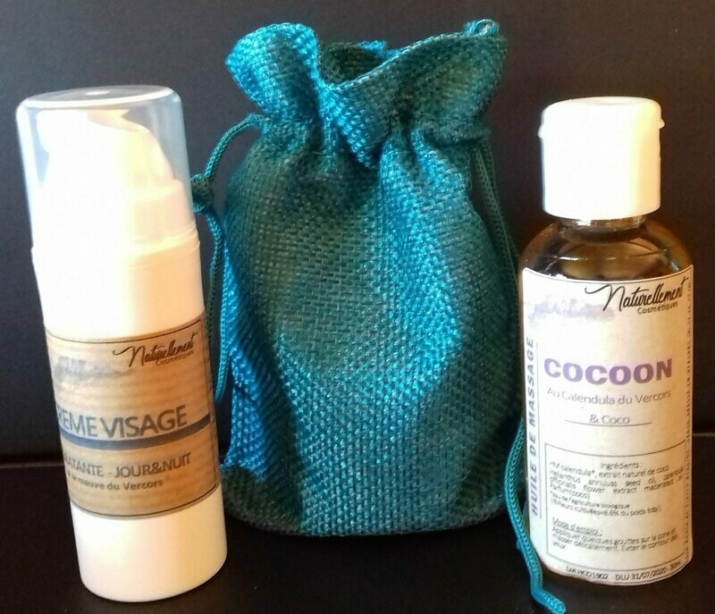 POCHETTE CADEAU CREME+HUILE