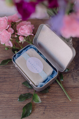 Lavender and May Chang Travel Soap Tin