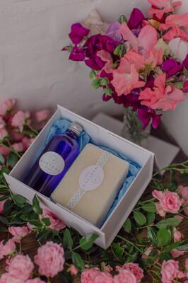 Lemongrass and Peppermint Bath Oil and 110g Soap Gift Box