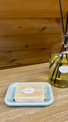 Pale Blue Two-Part Enamel Soap Dish