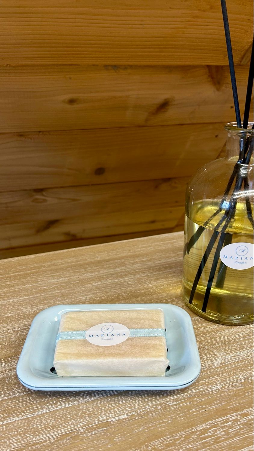 Pale Blue Two-Part Enamel Soap Dish