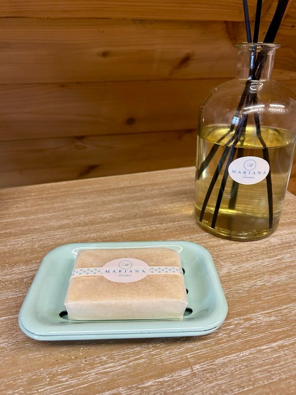 Pale Green Two-Part Enamel Soap Dish