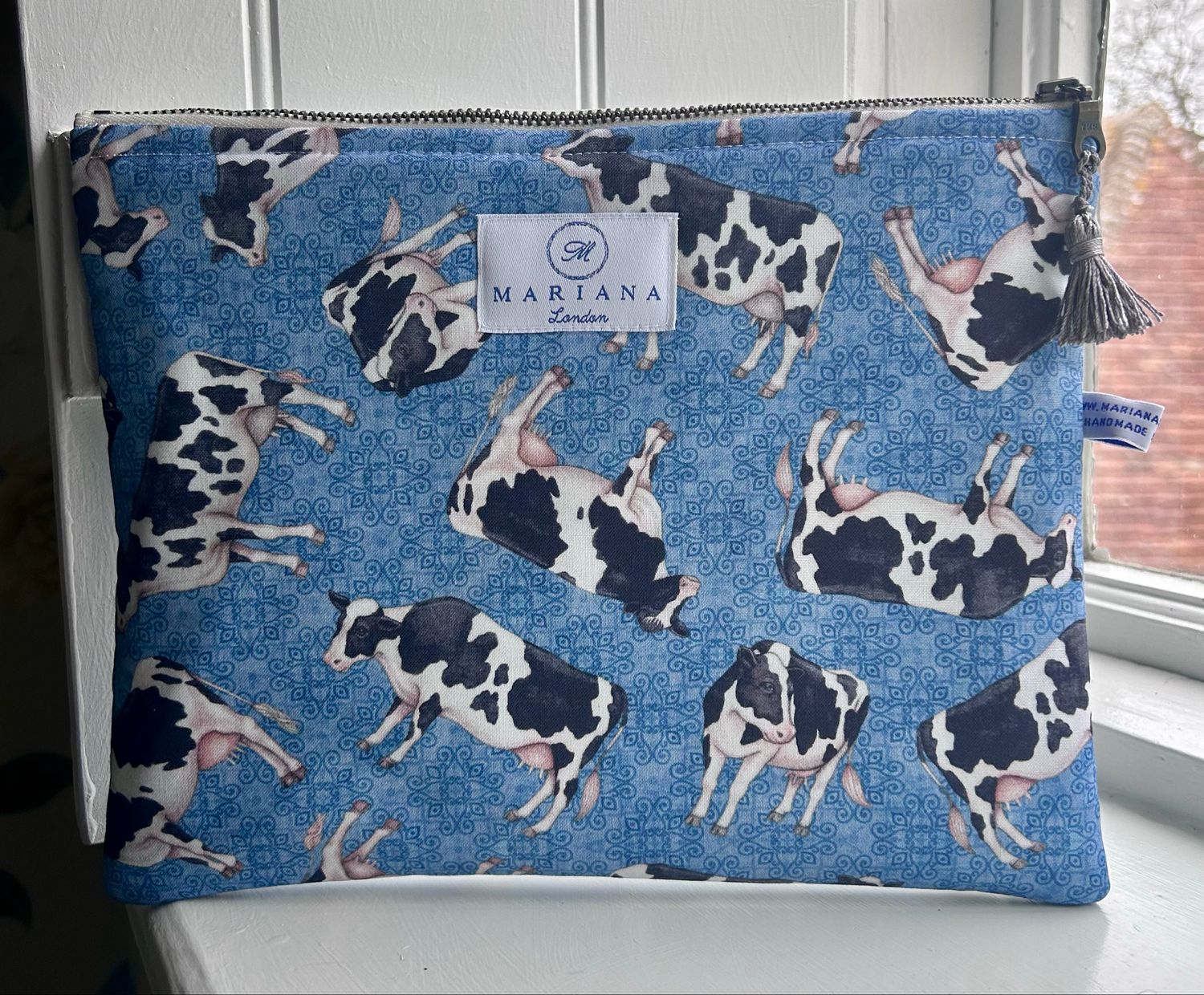 Blue Cows Wash Bag ( Handmade By Mariana)
