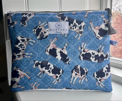 Blue Cows Wash Bag ( Handmade By Mariana)