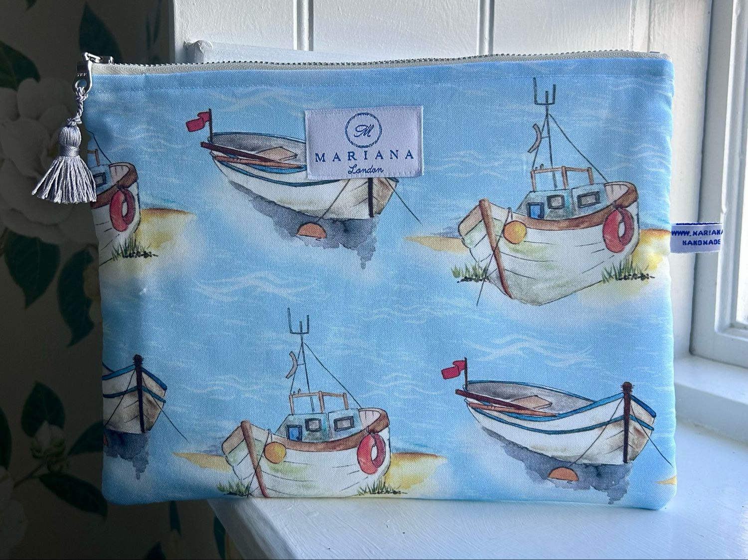 Boats Wash Bag (Handmade By Mariana)