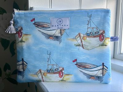 Boats Wash Bag (Handmade By Mariana)