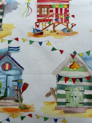 Beach Huts Wash Bag (Handmade By Mariana)