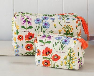 Wild Flowers Quilted Wash Bag