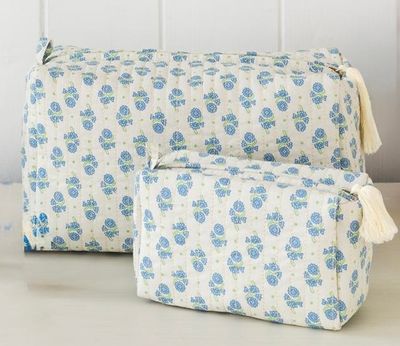 Cornflowers Quilted Makeup Bag