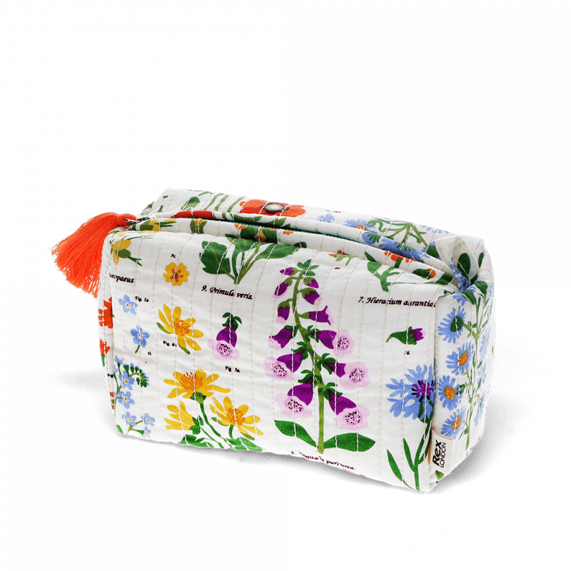 Wild Flowers Quilted Makeup Bag