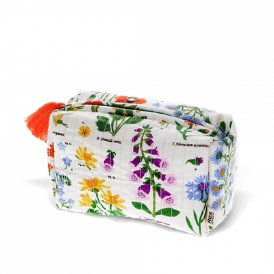 Wild Flowers Quilted Makeup Bag