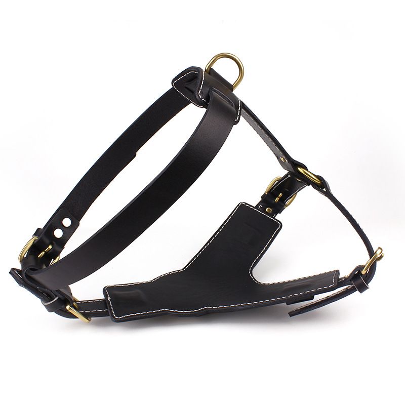 Black Cowhide Leather Harness
