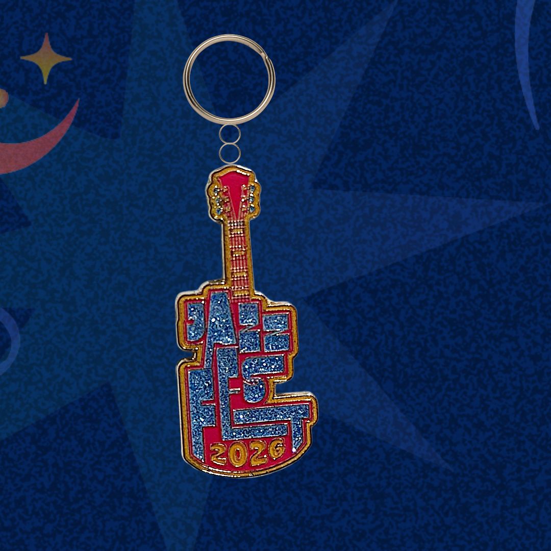 Jazz Guitar Keychain