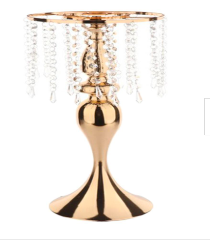 Gold Chandelier Drop Floral Stand/ Centerpiece Rental