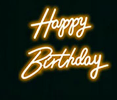 Neon Happy Birthday Sign Rental