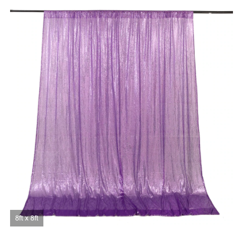 Purple Duchess Sequin Backdrop Curtain Rental