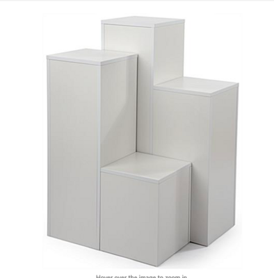 White Pedestal 4 Set Rental