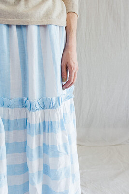 Pioneer Skirt In Blue Stripe