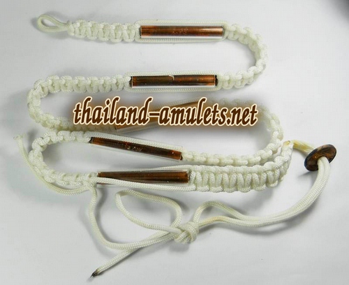 Takrut Kat Aew Jarn Nork (Khom Agkhara lettering written on  outside of Takrut) Sau Ha - Luang Por Phern Tidtakuno - Wat Bang Pra