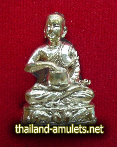 Pra Sivali Jok Badtr (Sivali Arahant eating from almsbowl) - Nuea Nava Loha Gae Ngern (nine sacred metals with high content of pure silver) - Run Wai Kroo 2554 BE - Kroo Ba Krisana Intawano
