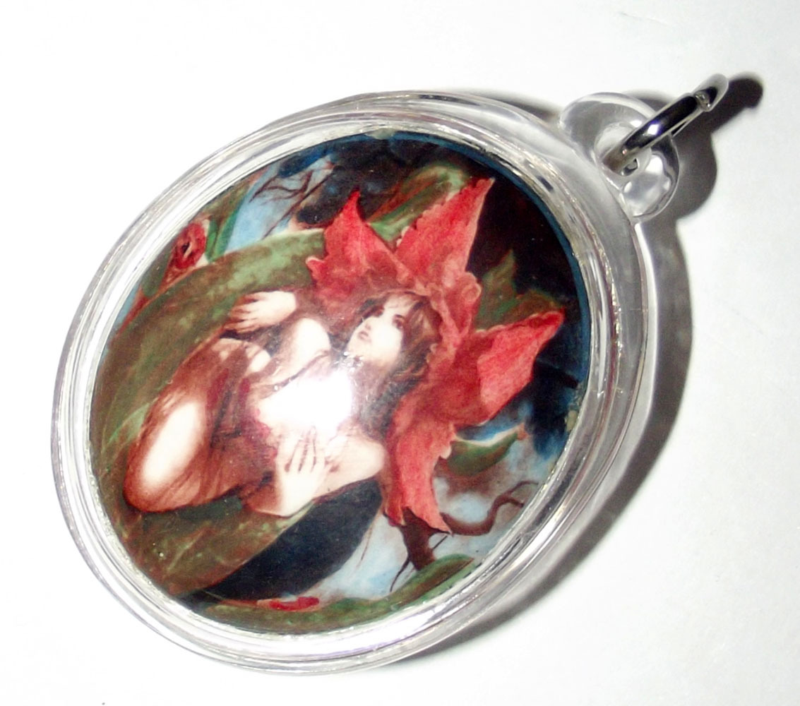 Mae Nang Prai Nang Dork Mai Locket (Flower Fairy Deva) Ongk Kroo - Civet Oil Phial, Hand Inscription, 2 Takrut Maha Sanaeh, Maha Laluay Powders - AC Perm Prai Dam
