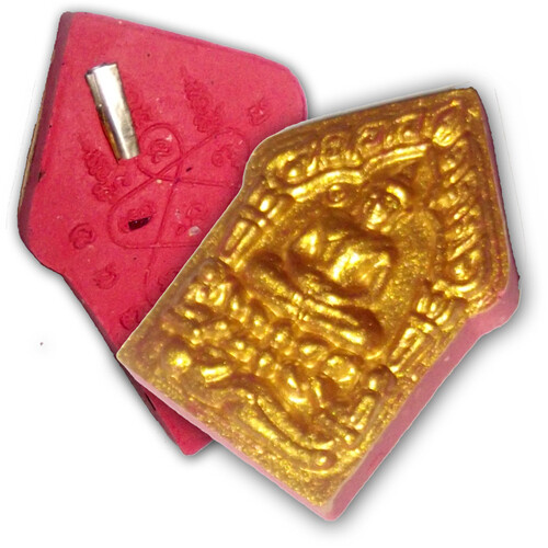Khun Phaen Prai Kumarn Chalong Somsak Pra Kroo Chan Ek edition 2556 BE 1 Silver Takrut Luang Phu Sin free casing