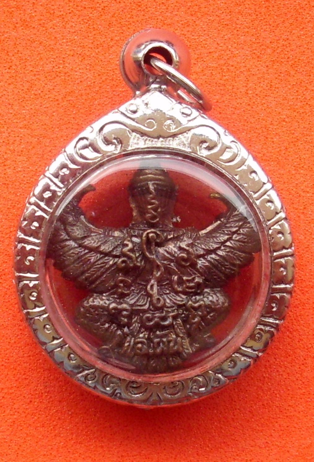 Paya Krut 'Paetch Mueang Dtai' (Diamond of the South) - Luang Por Pan - Wat Sai Khaw 2552 BE (Songkhla) - fancy steel casing included in price